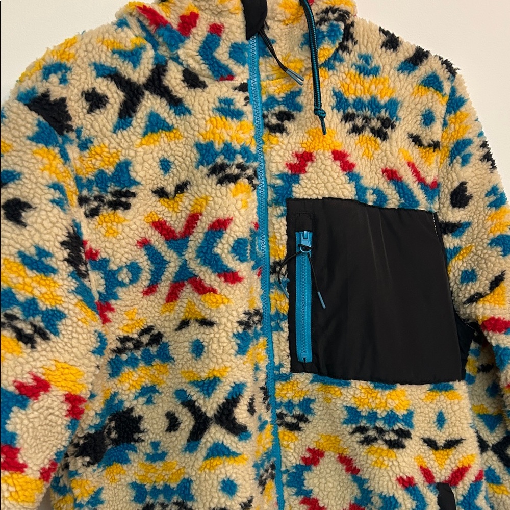 Multicolor Patterned Women's Jacket - Picture 3 of 5